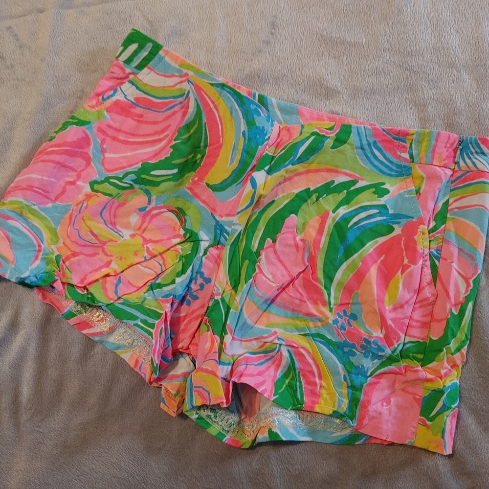 Lilly Pulitzer Shorta Jeannie Multi So A Peeling Size 0